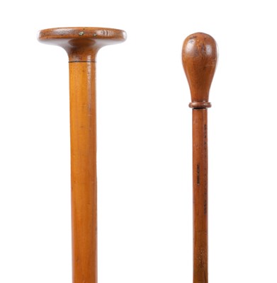 Lot 800 - TWO EARLY 20TH CENTURY MALACCA WALKING STICKS