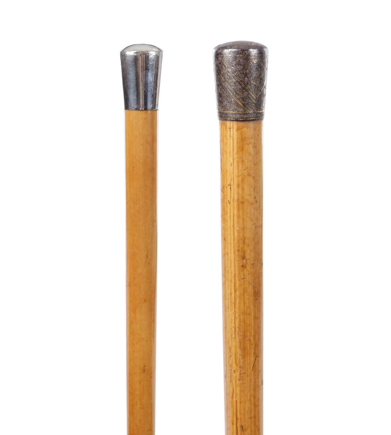 Lot 802 - TWO EARLY 20TH CENTURY MALACCA WALKING STICKS