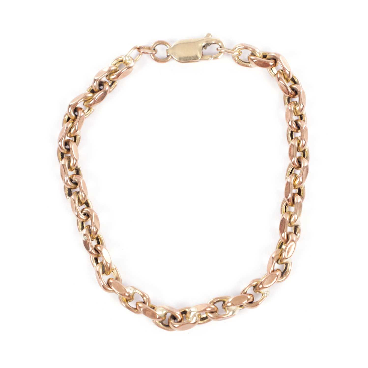 Lot 189 - A 9CT GOLD CHAIN BRACELET