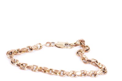 Lot 189 - A 9CT GOLD CHAIN BRACELET
