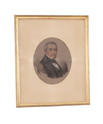 Lot 56 - GEORGE MOROSINI (ITALIAN/IRISH, d.1882) 19TH CENTURY PASTEL PORTRAIT OF A GENTLEMAN