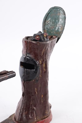 Lot 85 - A CAST IRON MONEY BOX 'TEDDY AND THE BEAR'