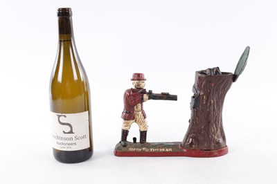 Lot 85 - A CAST IRON MONEY BOX 'TEDDY AND THE BEAR'