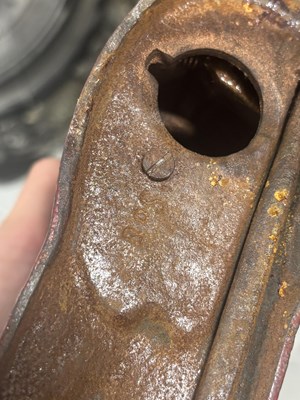 Lot 85 - A CAST IRON MONEY BOX 'TEDDY AND THE BEAR'