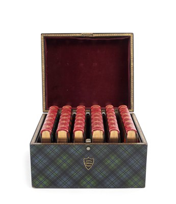 Lot 571 - A SET OF SIX CASED TARTAIN WARE BOOKS