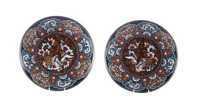Lot 119 - A PAIR OF 19TH CENTURY CLOISONNE CHARGERS