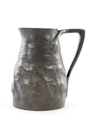 Lot 599 - AN ARTS AND CRAFTS TUDRIC LIBERTY & CO. PEWTER MUG