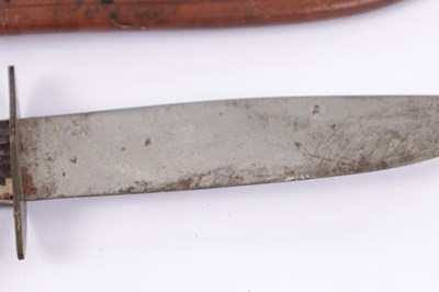 Lot 335 - A GEORGE III BRAIN SURGERY TOOL TOGETHER WITH AN ANTLER-HANDED KNIFE