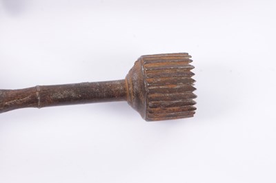 Lot 335 - A GEORGE III BRAIN SURGERY TOOL TOGETHER WITH AN ANTLER-HANDED KNIFE