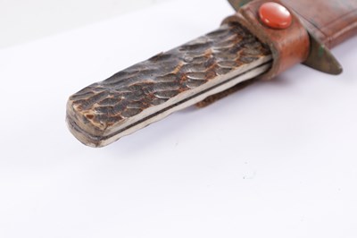 Lot 335 - A GEORGE III BRAIN SURGERY TOOL TOGETHER WITH AN ANTLER-HANDED KNIFE