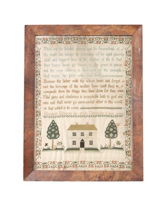 Lot 826 - AN EARLY 19TH CENTURY NEEDLEWORK SAMPLER BY ELIZABETH EDWARDS, DATED 1801
