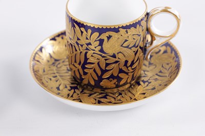 Lot 388 - A PAIR OF ROYAL CROWN DERBY COFFEE CANS AND SAUCERS