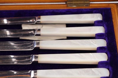 Lot 239 - TWO CASED DESSERT CANTEENS OF CUTLERY