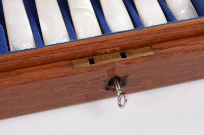 Lot 239 - TWO CASED DESSERT CANTEENS OF CUTLERY