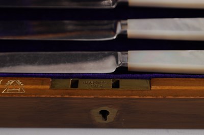 Lot 239 - TWO CASED DESSERT CANTEENS OF CUTLERY