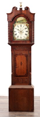 Lot 86 - ROSE, GOXHILL. A 19TH CENTURY OAK AND MAHOGANY LONGCASE CLOCK