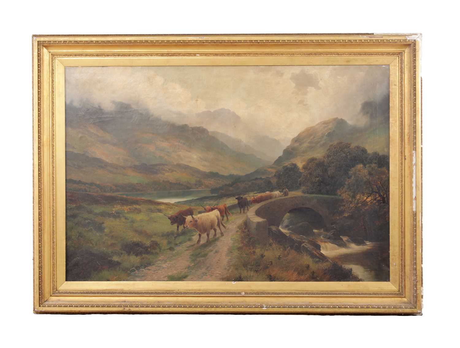 Lot 896 - HARALD R. HALL (BRITISH, 1866-1902) A LARGE 19TH CENTURY OIL ON CANVAS