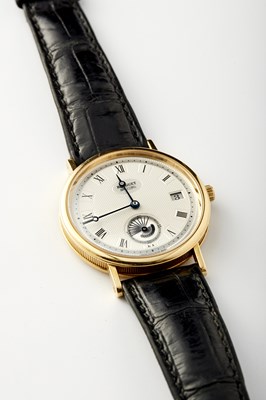 Lot 335 - A BREGUET REFERENCE 5920 GENTLEMEN'S 18CT GOLD WRISTWATCH ON CROCODILE STRAP