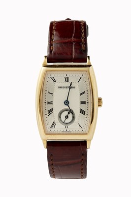 Lot 301 - A BREGUET REFERENCE 8670 LADY'S 18CT GOLD WRISTWATCH ON CROCODILE STRAP