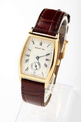 Lot 301 - A BREGUET REFERENCE 8670 LADY'S 18CT GOLD WRISTWATCH ON CROCODILE STRAP