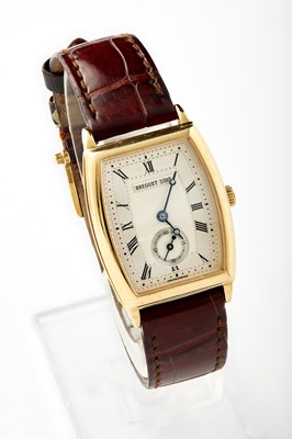 Lot 301 - A BREGUET REFERENCE 8670 LADY'S 18CT GOLD WRISTWATCH ON CROCODILE STRAP
