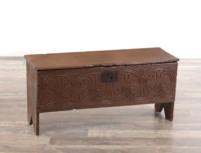 Lot 296 - A 17TH CENTURY OAK COFFER
