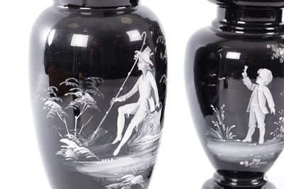 Lot 59 - THREE LARGE PIECES OF 19TH CENTURY GLASS BY MARY GREGORY