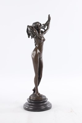 Lot 139 - JEAN PATOU, A 20TH CENTURY ART NOUVEAU FIGURAL BRONZE
