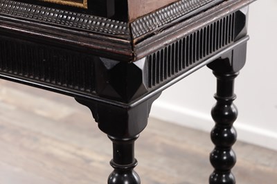 Lot 1126 - A FINE 17TH CENTURY ANTWERP TORTOISESHELL AND EBONY CABINET ON LATER STAND