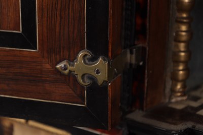 Lot 1126 - A FINE 17TH CENTURY ANTWERP TORTOISESHELL AND EBONY CABINET ON LATER STAND