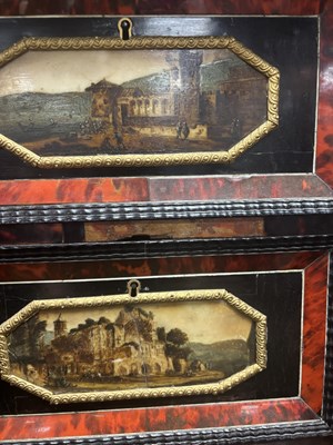 Lot 1126 - A FINE 17TH CENTURY ANTWERP TORTOISESHELL AND EBONY CABINET ON LATER STAND