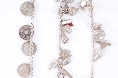 Lot 317 - A COLLECTION OF THREE SILVER BRACELETS AND A BANGLE