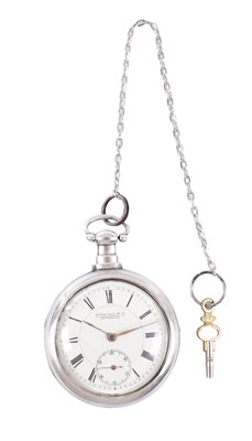 Lot 157 - HENRY LEVY, MANCHESTER. A SILVER PAIR CASED POCKET WATCH