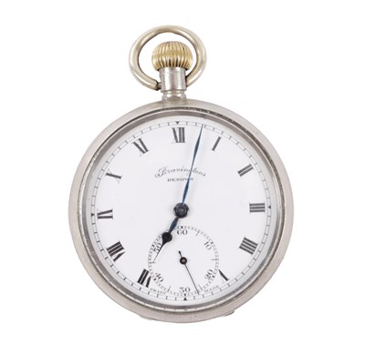 Lot 267 - BRAVINGTONS, RENOWN. A SWISS SILVER POCKET WATCH