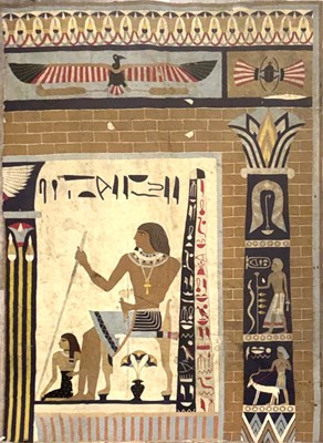 Lot 688 - AN EGYPTIAN STYLE TAPESTRY CIRCA 1920
