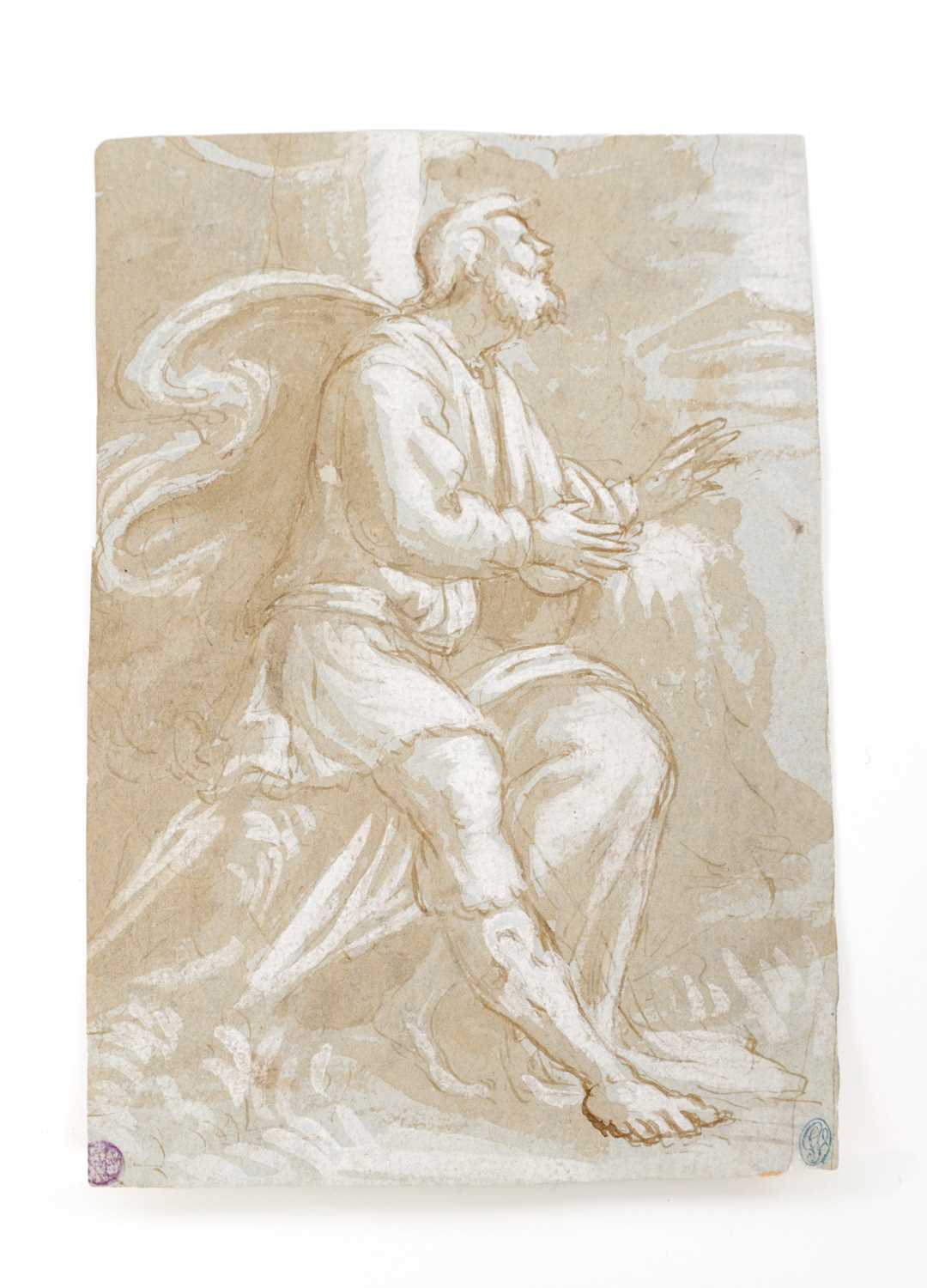 534 - A 16TH CENTURY VENETIAN PEN AND INK WATERCOLOUR