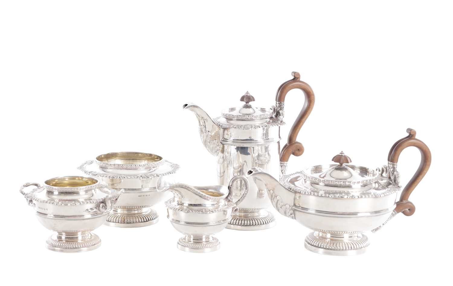 Lot 446 - A GEORGE V FIVE PIECE TEA SERVICE
