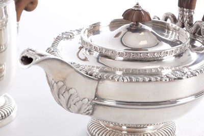 Lot 446 - A GEORGE V FIVE PIECE TEA SERVICE