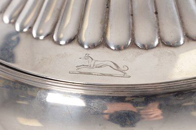 Lot 429 - A GEORGE III SHERATON STYLE SILVER TEA URN