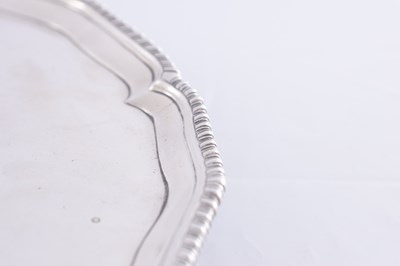 Lot 442 - A LATE 18TH CENTURY SILVER SALVER