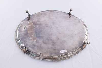 Lot 442 - A LATE 18TH CENTURY SILVER SALVER