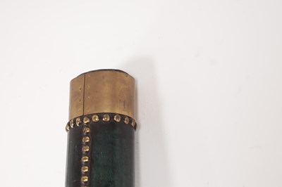 Lot 1127 - A SET OF REGENCY STYLE COUNTRY HOUSE LEATHER BOUND LIBRARY STEPS