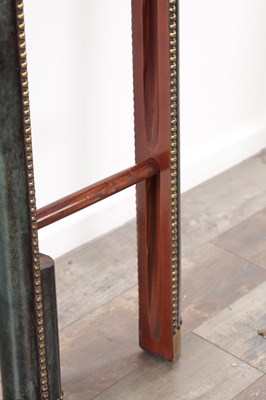 Lot 1127 - A SET OF REGENCY STYLE COUNTRY HOUSE LEATHER BOUND LIBRARY STEPS