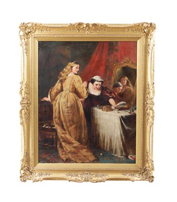 Lot 876 - JOHN CALLCOTT HORSLEY (RA) (1817-1903). OIL ON CANVAS TITLED 'THE INTRUDER'