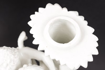 Lot 413 - A PAIR OF 19TH CENTURY MEISSEN PORCELAIN FIGURAL EPERGNE