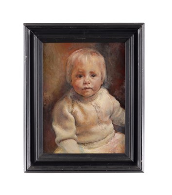 Lot 837 - A 20TH CENTURY BRITISH SCHOOL PORTRAIT OIL ON CANVAS