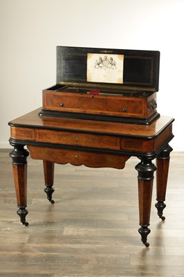 Lot 768 - A LATE 19TH CENTURY INTERCHANGEABLE MUSIC BOX