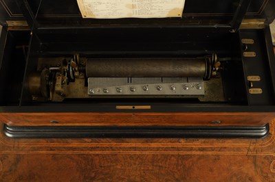 Lot 768 - A LATE 19TH CENTURY INTERCHANGEABLE MUSIC BOX