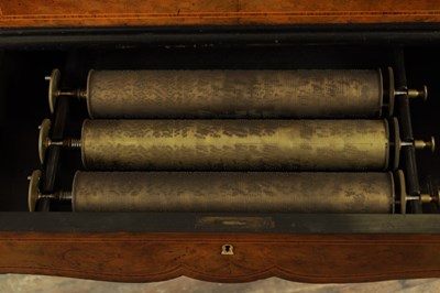 Lot 768 - A LATE 19TH CENTURY INTERCHANGEABLE MUSIC BOX