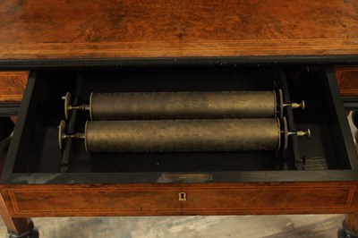 Lot 768 - A LATE 19TH CENTURY INTERCHANGEABLE MUSIC BOX